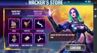 Bonus Prizes in Free Fire's Hacker’s Store